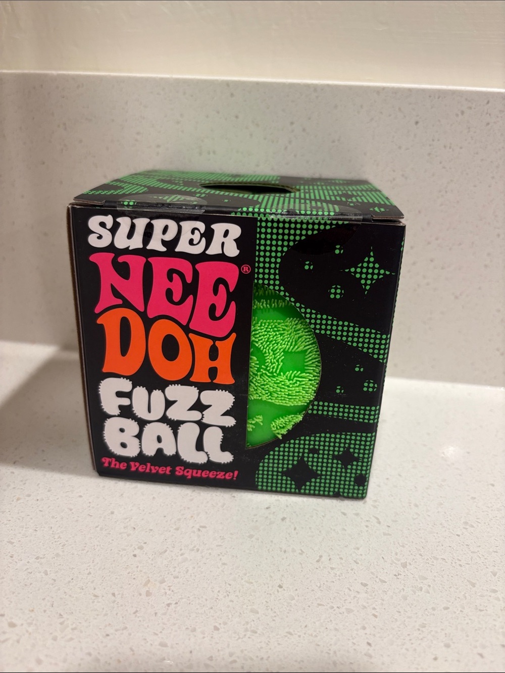 Authentic Needoh Supper fuzz ball Ball Kids One-Piece - Neon Green